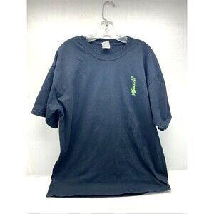 Vintage 2000's Weed Marijuana Leaf UNOA Tee Shirt Black/Green XL
